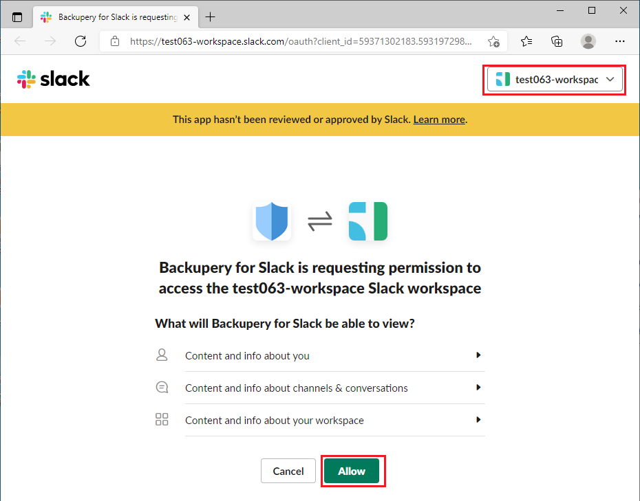 Install Backupery for Slack